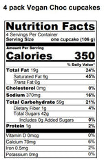 4 pk Vegan Cupcakes w/ Frosting on side